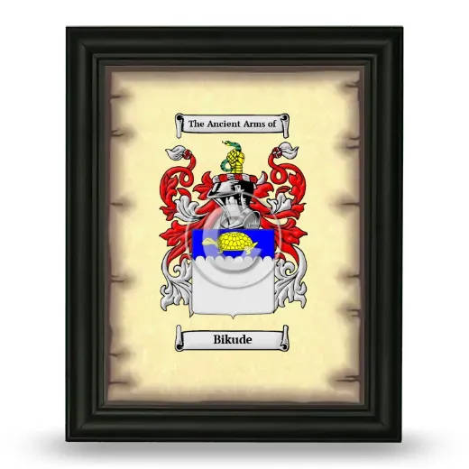 Bikude Coat of Arms Framed - Black