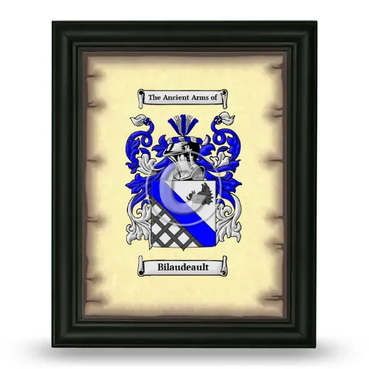 Bilaudeault Coat of Arms Framed - Black