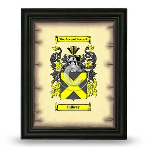 Bilbrey Coat of Arms Framed - Black