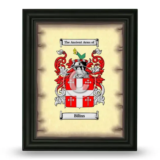 Bilins Coat of Arms Framed - Black