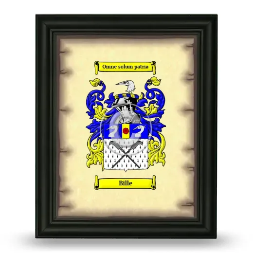 Bille Coat of Arms Framed - Black