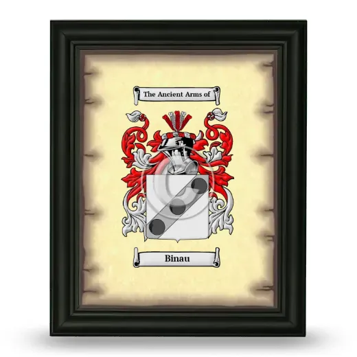 Binau Coat of Arms Framed - Black