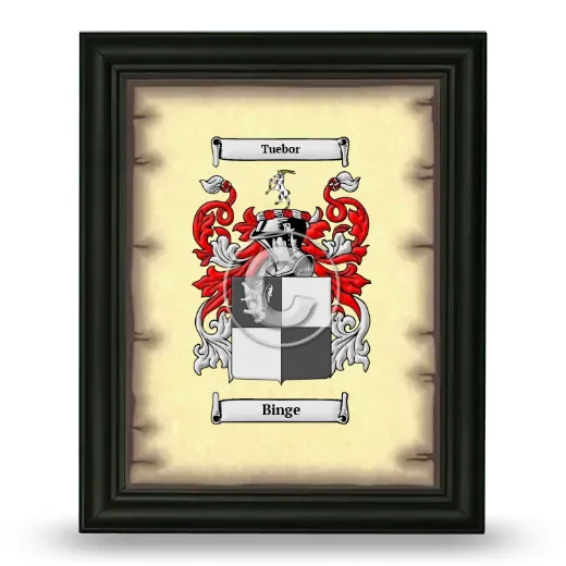 Binge Coat of Arms Framed - Black