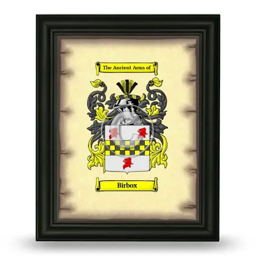 Birbox Coat of Arms Framed - Black