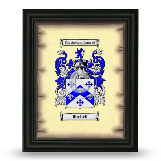 Birchell Coat of Arms Framed - Black