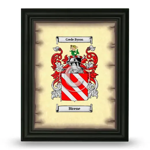 Birene Coat of Arms Framed - Black