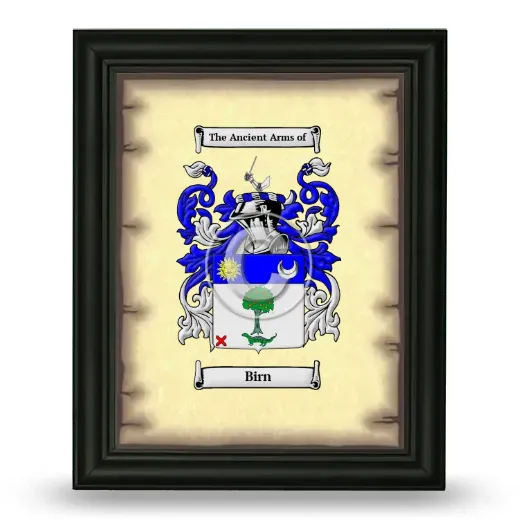 Birn Coat of Arms Framed - Black