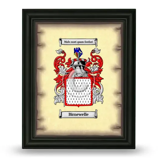 Birnewelle Coat of Arms Framed - Black