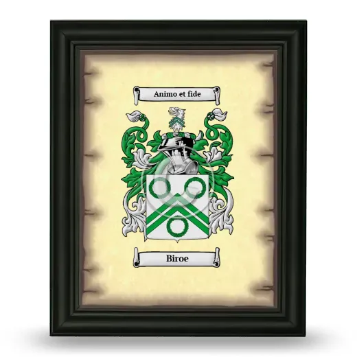 Biroe Coat of Arms Framed - Black