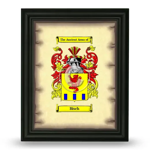 Bisch Coat of Arms Framed - Black