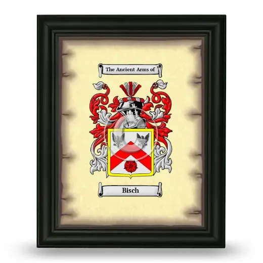 Bisch Coat of Arms Framed - Black