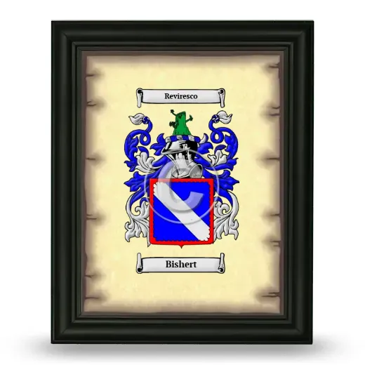 Bishert Coat of Arms Framed - Black