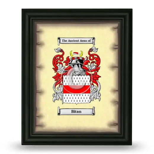 Bitan Coat of Arms Framed - Black