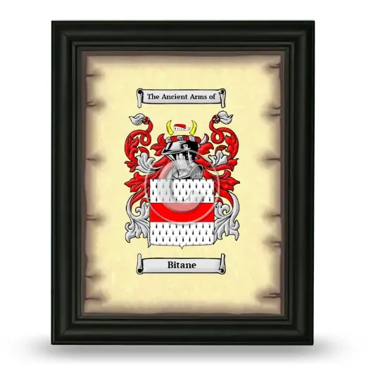 Bitane Coat of Arms Framed - Black