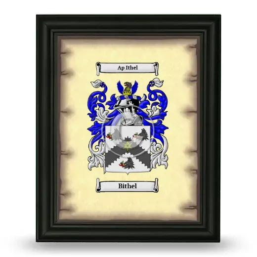 Bithel Coat of Arms Framed - Black