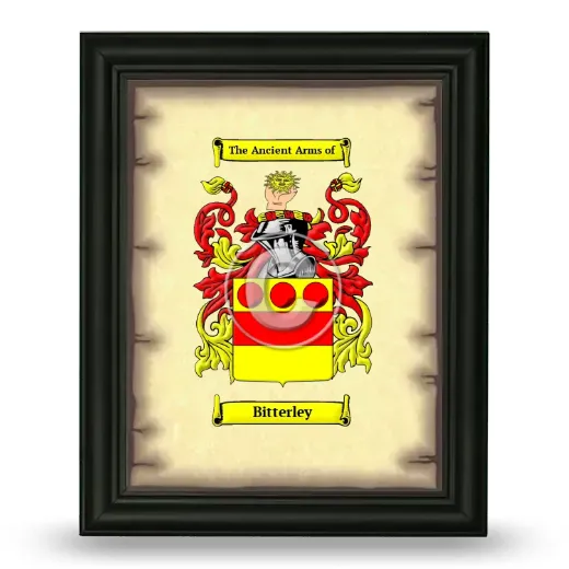 Bitterley Coat of Arms Framed - Black