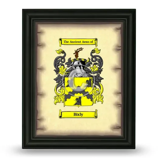 Bixly Coat of Arms Framed - Black