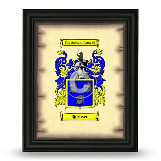 Bjornsen Coat of Arms Framed - Black