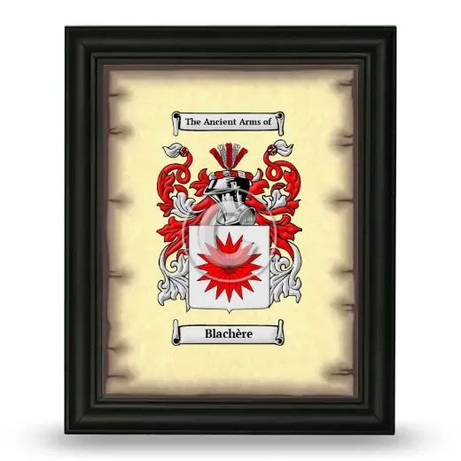 Blachère Coat of Arms Framed - Black