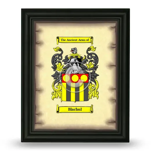Blachul Coat of Arms Framed - Black