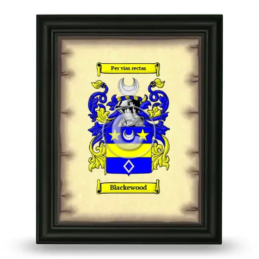 Blackewood Coat of Arms Framed - Black