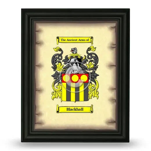 Blackhall Coat of Arms Framed - Black
