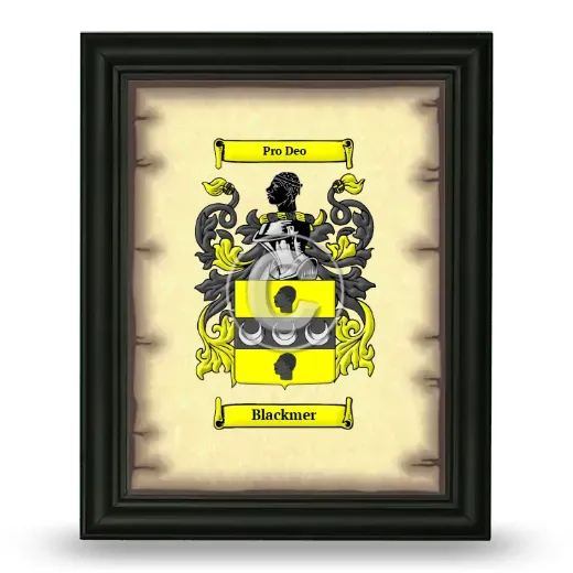 Blackmer Coat of Arms Framed - Black
