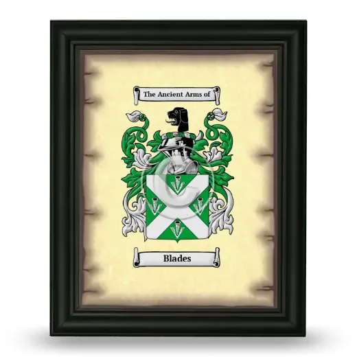 Blades Coat of Arms Framed - Black