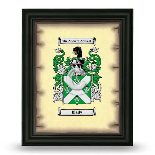 Blady Coat of Arms Framed - Black