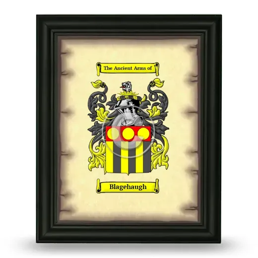 Blagehaugh Coat of Arms Framed - Black