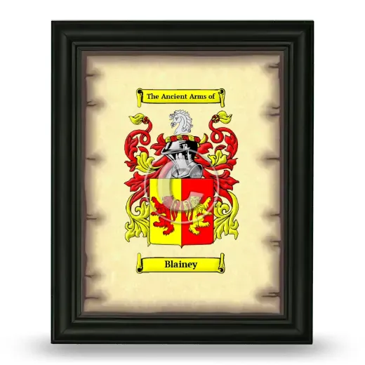Blainey Coat of Arms Framed - Black
