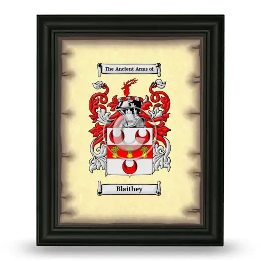 Blaithey Coat of Arms Framed - Black