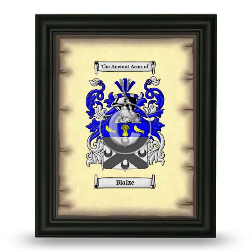 Blaize Coat of Arms Framed - Black