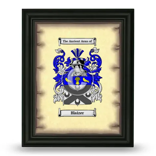 Blaizer Coat of Arms Framed - Black