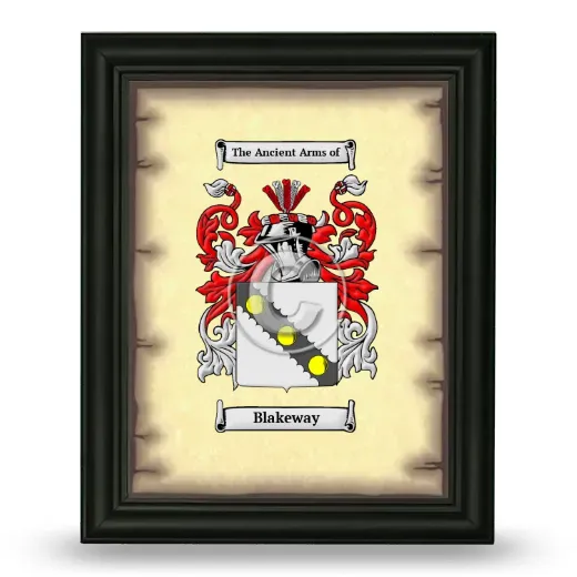 Blakeway Coat of Arms Framed - Black