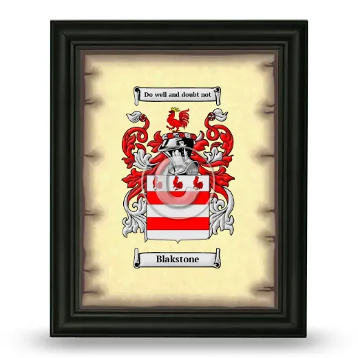 Blakstone Coat of Arms Framed - Black