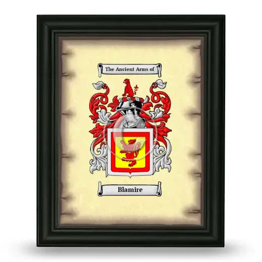 Blamire Coat of Arms Framed - Black
