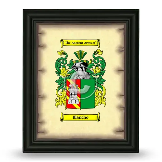 Blancho Coat of Arms Framed - Black