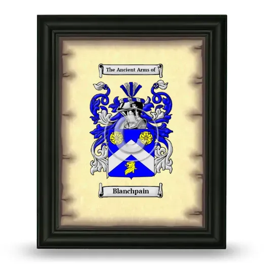 Blanchpain Coat of Arms Framed - Black