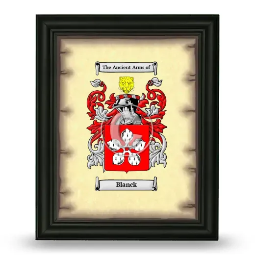 Blanck Coat of Arms Framed - Black