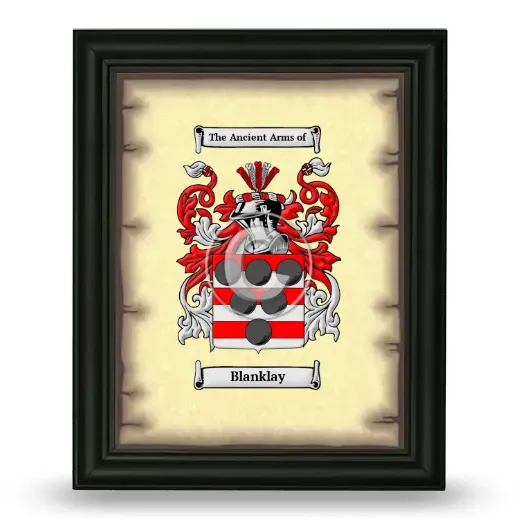 Blanklay Coat of Arms Framed - Black