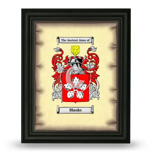 Blanks Coat of Arms Framed - Black