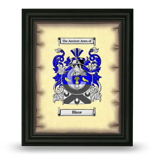 Blase Coat of Arms Framed - Black