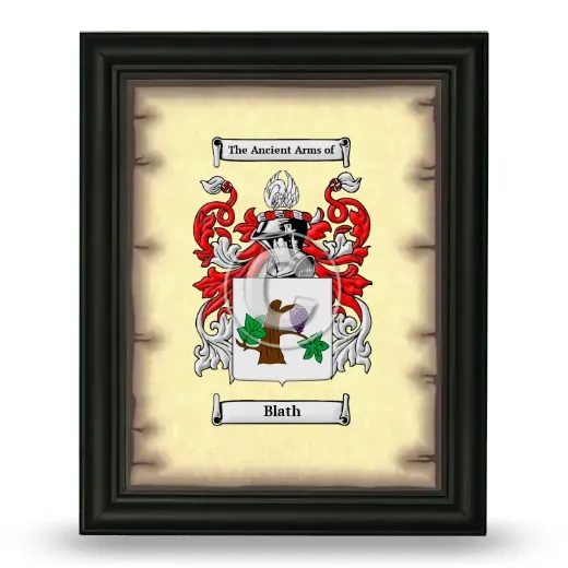 Blath Coat of Arms Framed - Black