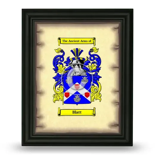 Blatt Coat of Arms Framed - Black