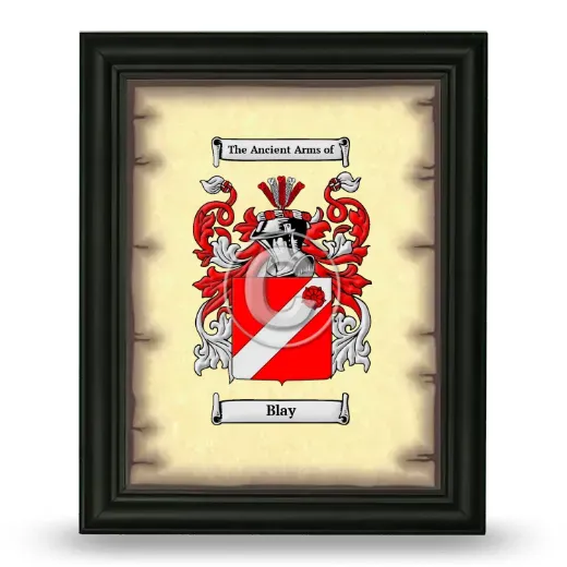 Blay Coat of Arms Framed - Black