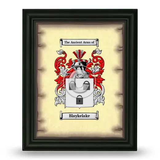 Blaykelake Coat of Arms Framed - Black