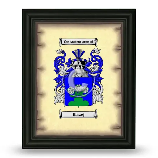 Blazej Coat of Arms Framed - Black