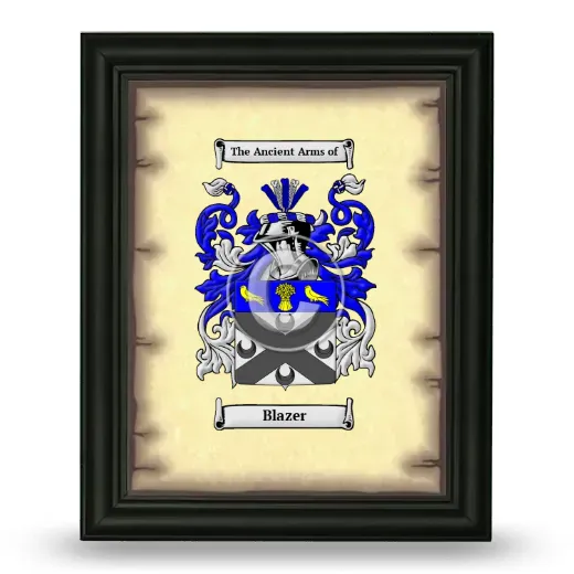 Blazer Coat of Arms Framed - Black
