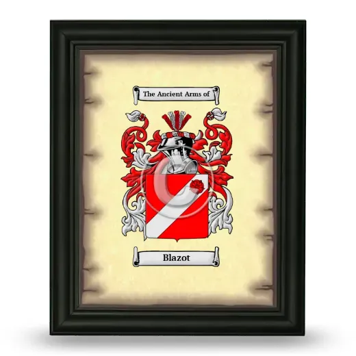 Blazot Coat of Arms Framed - Black